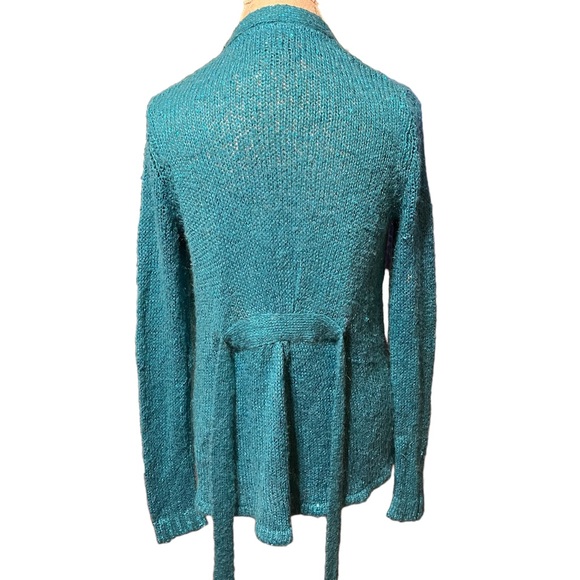 Turquoise Sequin Cardigan Sweater - Picture 5 of 6